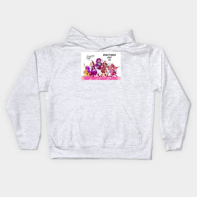 Super Hero girls Kids Hoodie by Klaudiapasqui 96